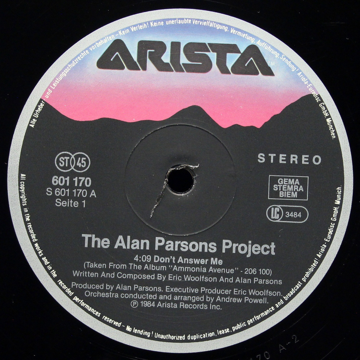 LP Alan Parsons Project — Don't Answer Me (макси сингл) фото 2