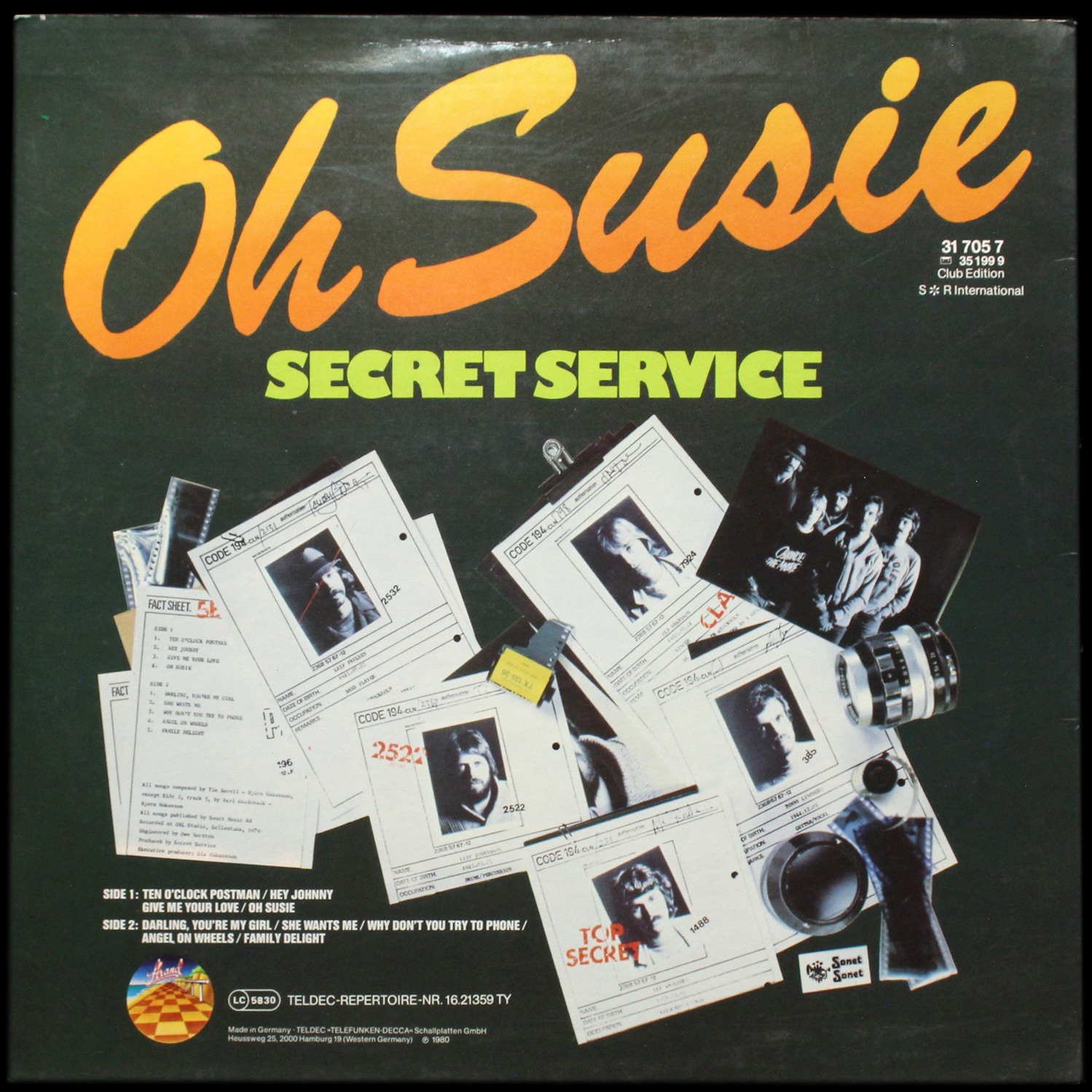 LP Secret Service — Oh Susie (клубное издание) фото 2