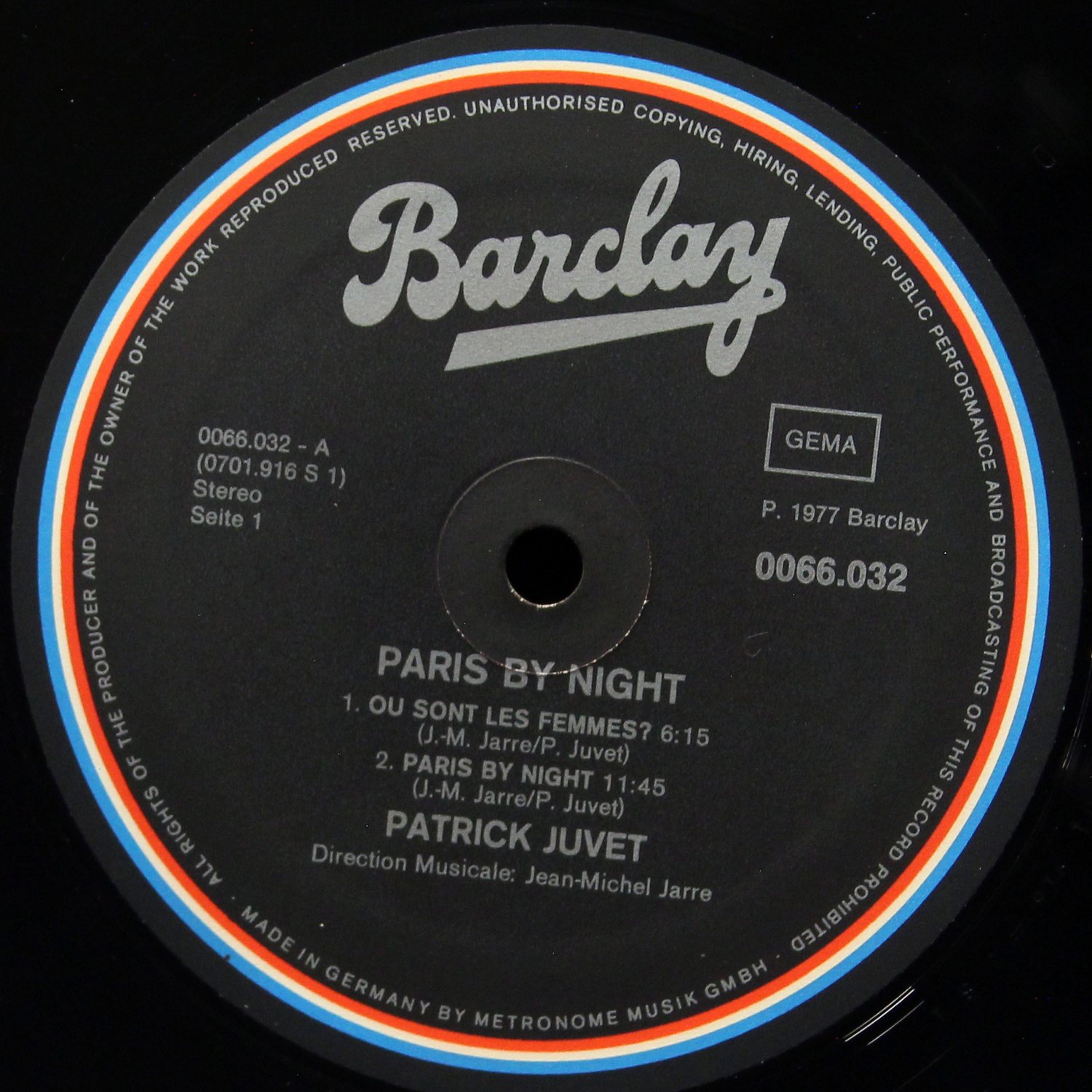 LP Patrick Juvet — Paris By Night фото 2