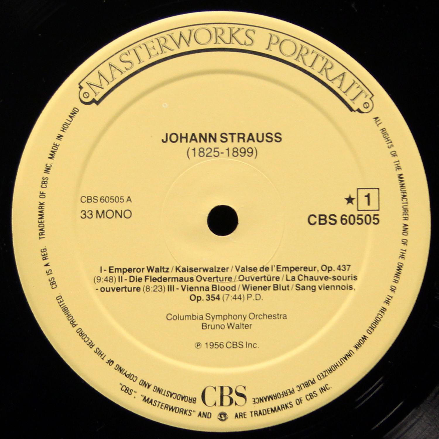 LP Bruno Walter — Johann Strauss Jr. (моно) фото 3