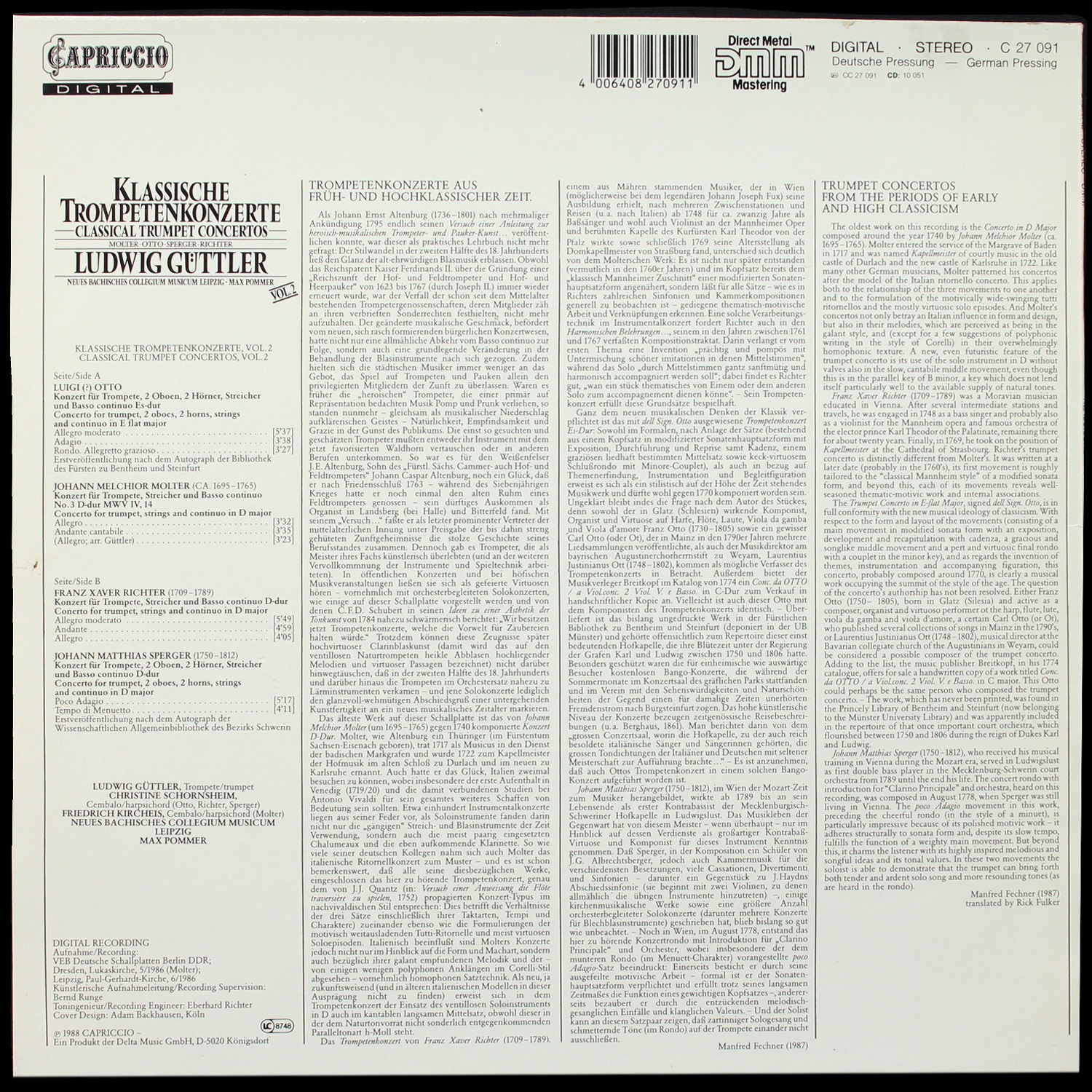 LP Ludwig Guttler — Klassische Trompetenkonzerte фото 2