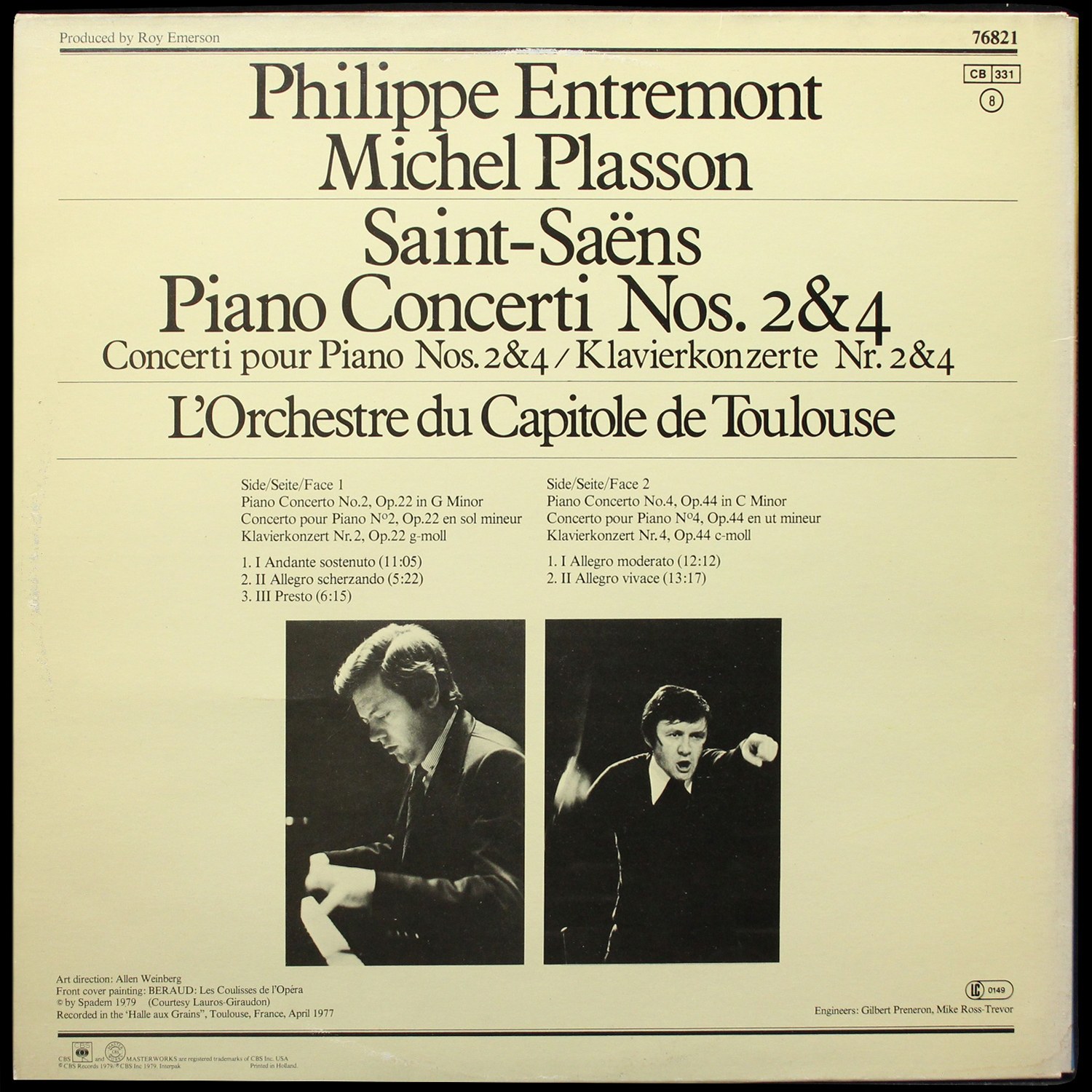 LP Philippe Entremont — Saint-Saens: Piano Concerti Nos 2 & 4 фото 2