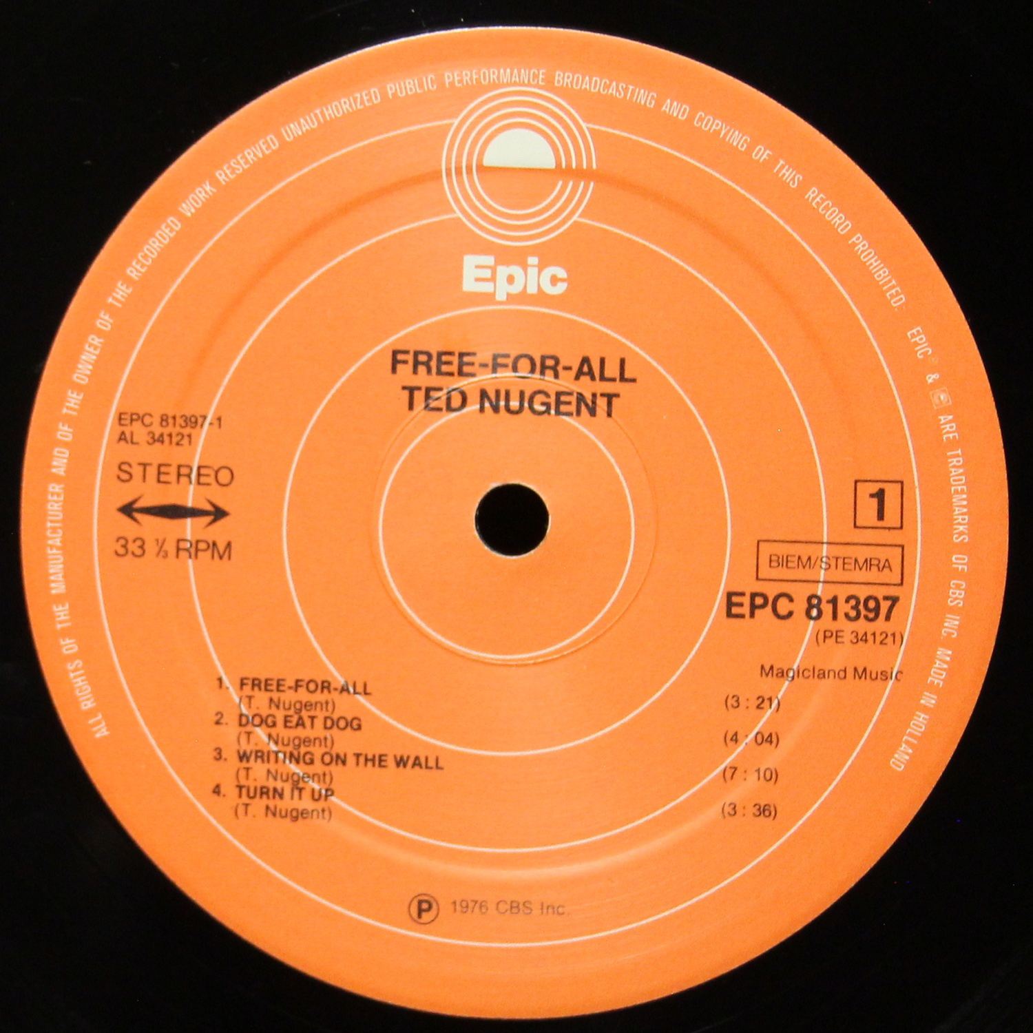 LP Ted Nugent — Free For All фото 3