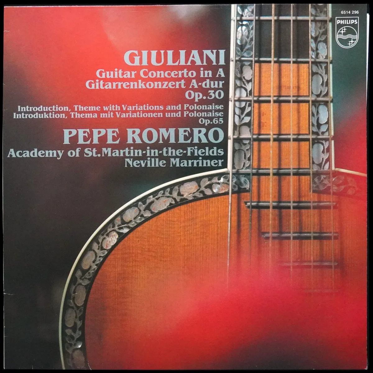 LP Sir Neville Marriner — Giuliani: Guitar Concerto In A, Introduction Variations & Polonaise фото
