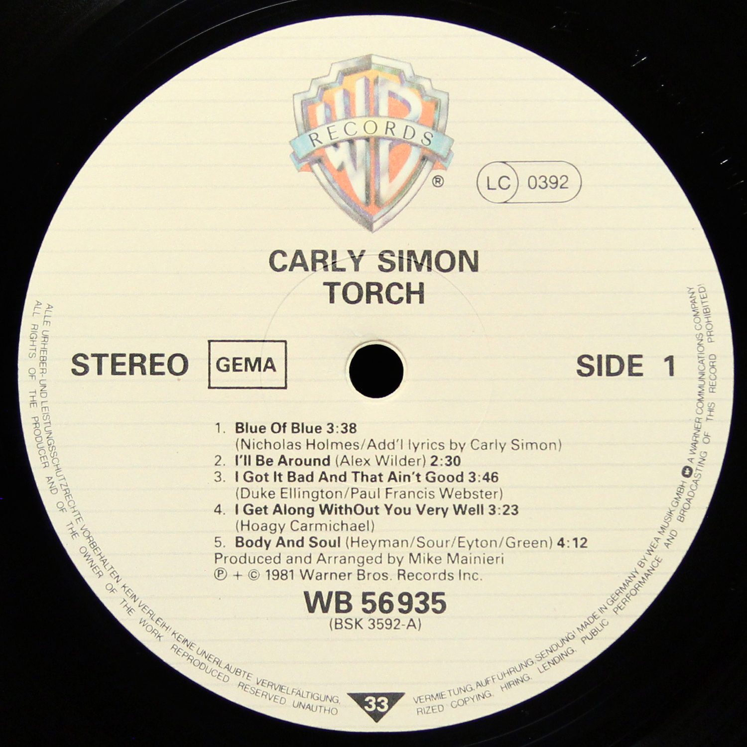 LP Carly Simon — Torch фото 2