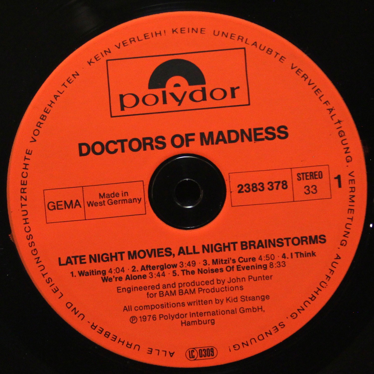 LP Doctors Of Madness — Late Night Movies, All Night Brainstorms фото 2