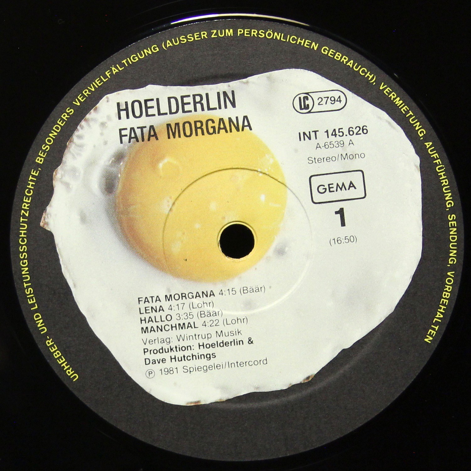 LP Hoelderlin — Fata Morgana фото 3