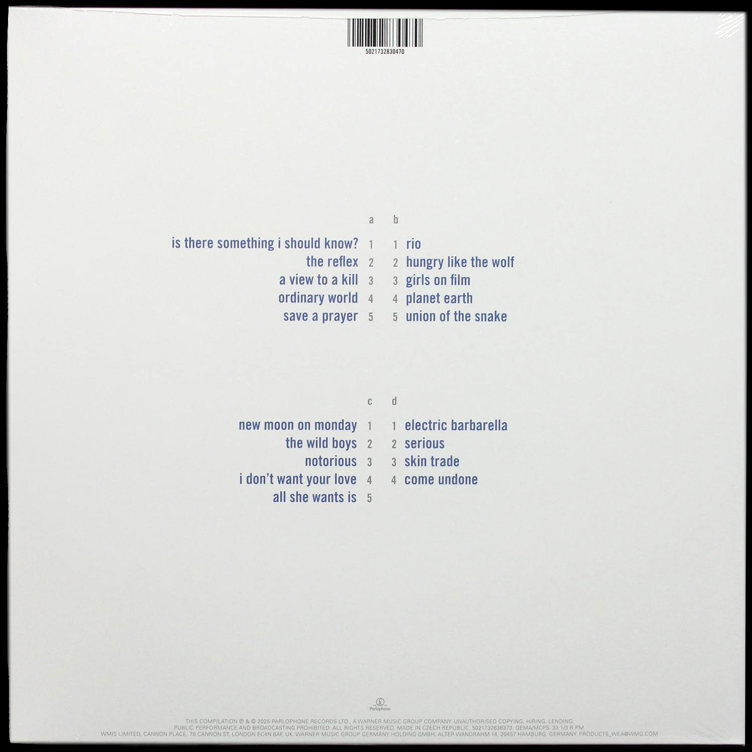 LP Duran Duran — Greatest (2LP) фото 2