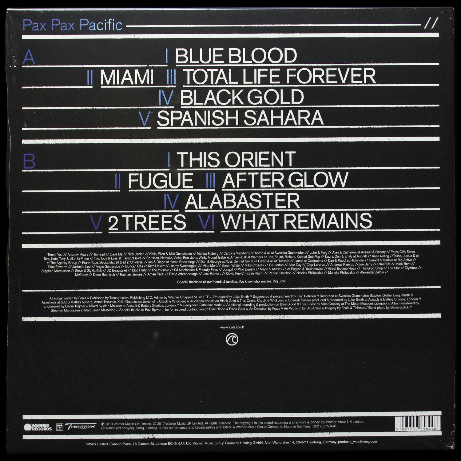 LP Foals — Total Life Forever (цветной винил) фото 2