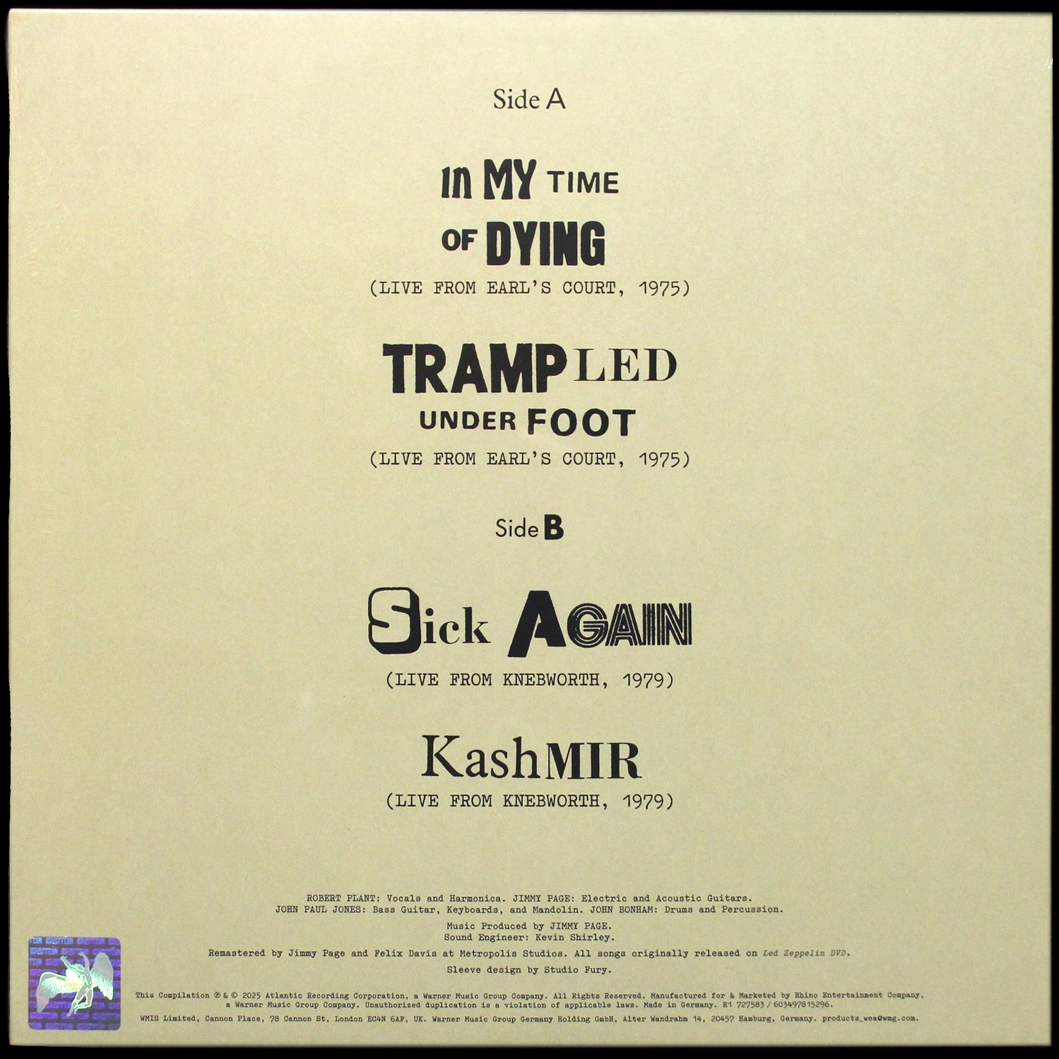 LP Led Zeppelin — Live EP фото 2