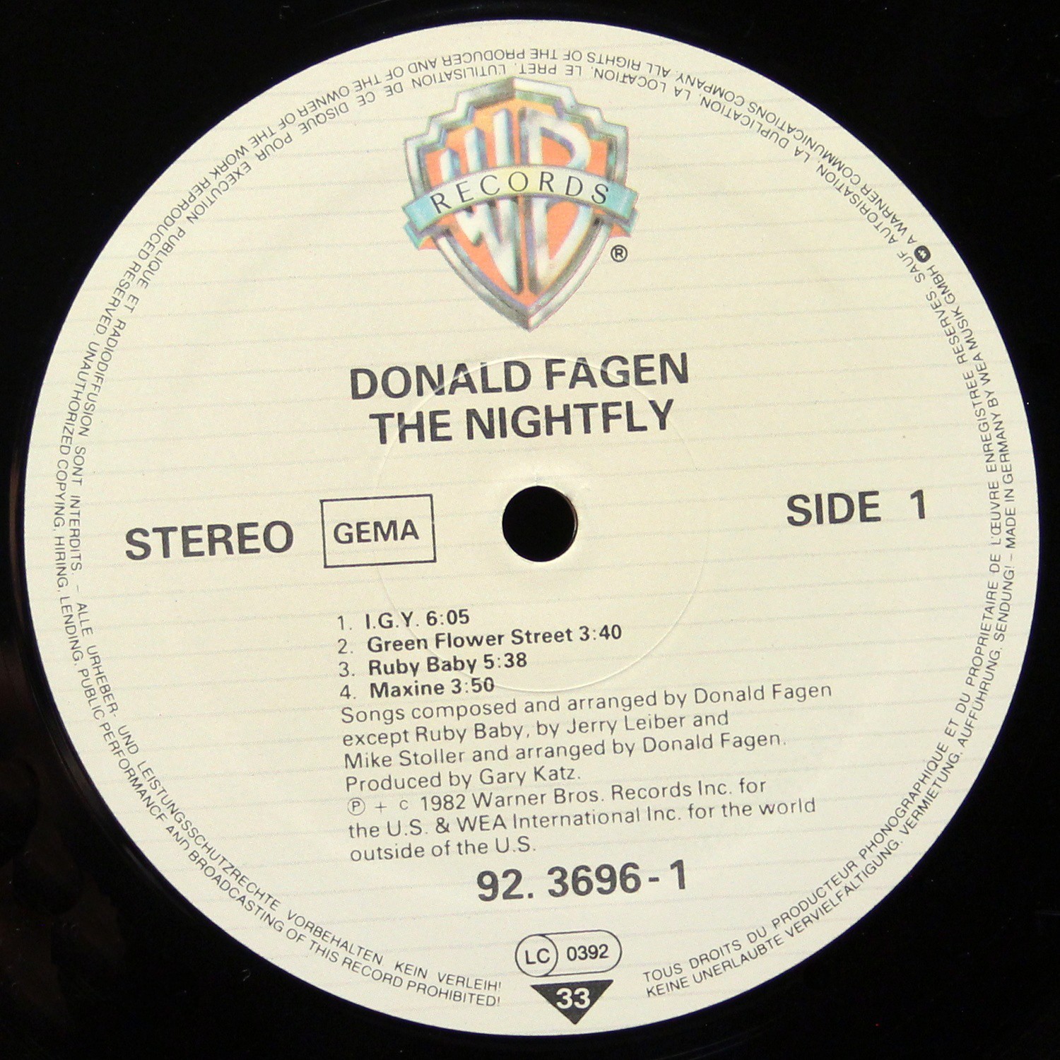 LP Donald Fagen — Nightfly фото 3