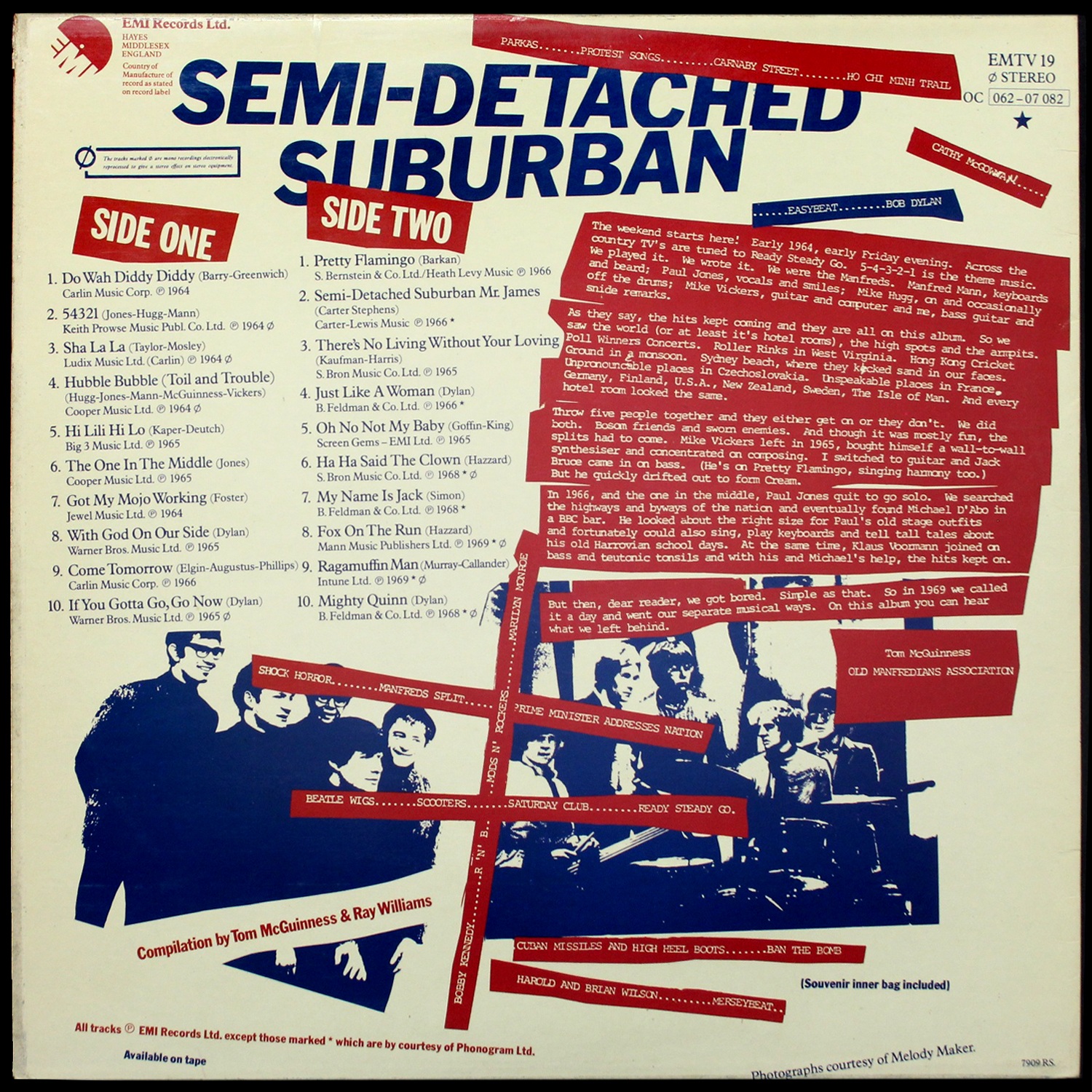 LP Manfred Mann — Semi-Detached Suburban (20 Great Hits Of The Sixties) фото 2