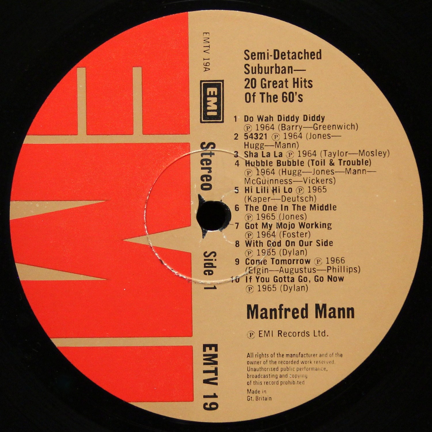 LP Manfred Mann — Semi-Detached Suburban (20 Great Hits Of The Sixties) фото 3