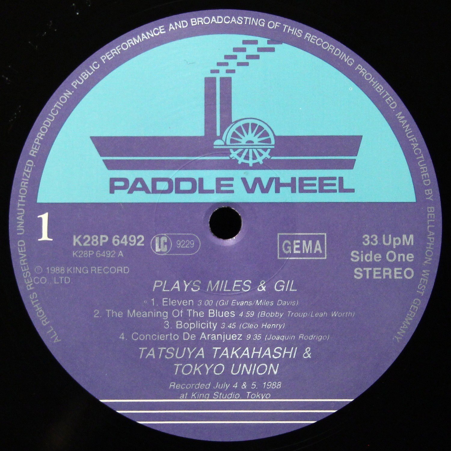 LP Tatsuya Takahashi & Tokyo Union — Plays Miles & Gil фото 2