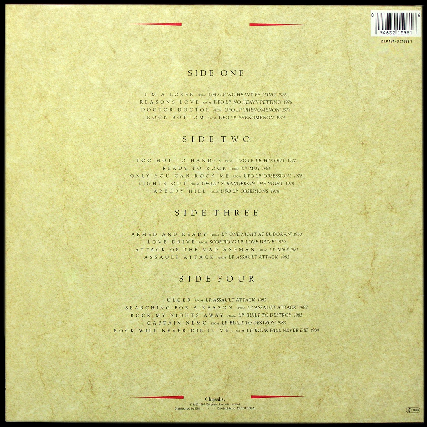 LP Michael Schenker Group — Portfolio (The Definitive Collection) (2LP) фото 2