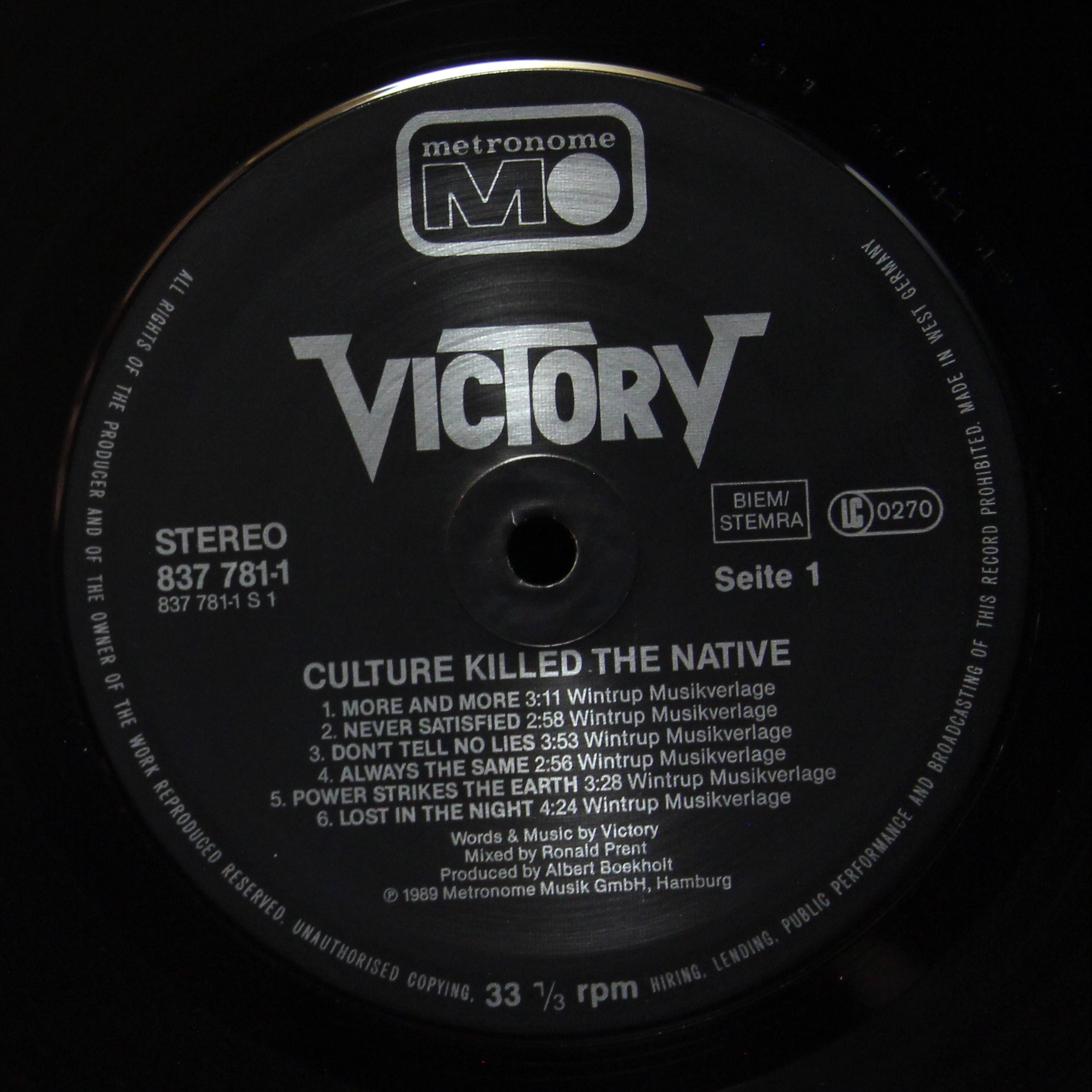 LP Victory — Culture Killed The Native фото 3