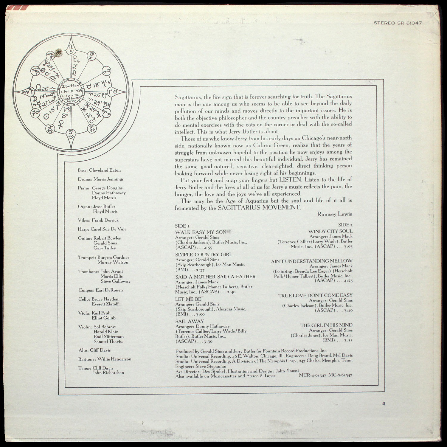 LP Jerry Butler — Sagittarius Movement фото 2