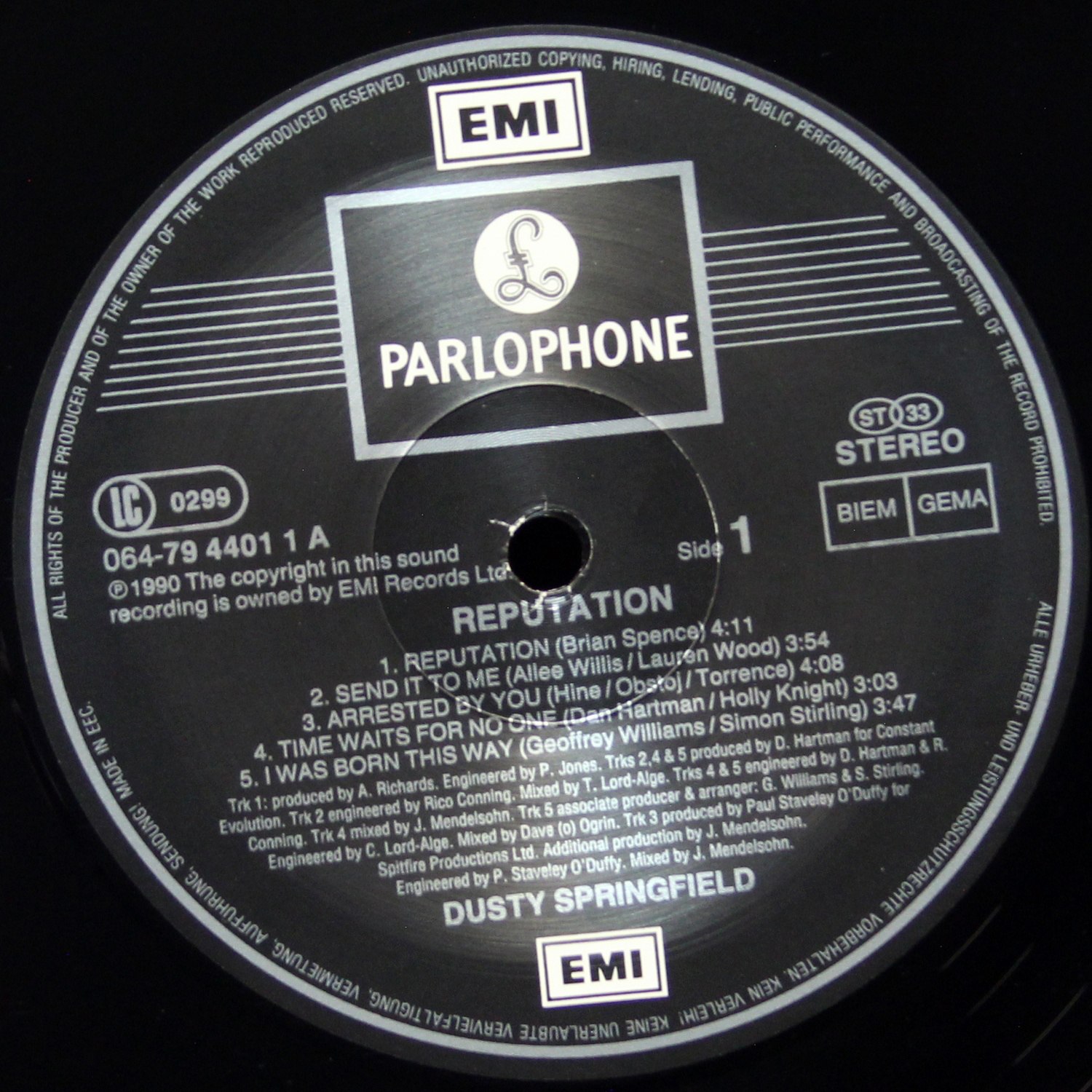 LP Dusty Springfield — Reputation фото 3