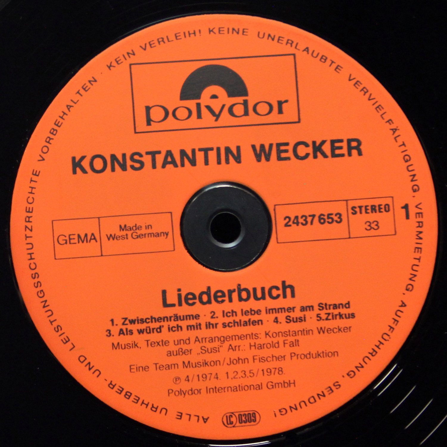LP Konstantin Wecker — Liederbuch (2LP) фото 3