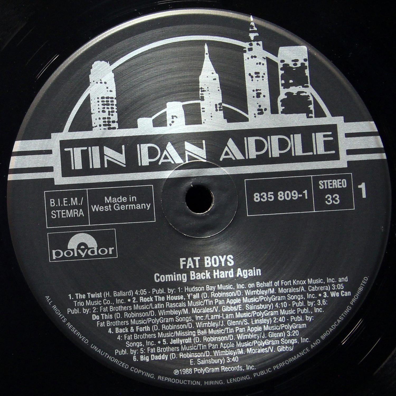 LP Fat Boys — Coming Back Hard Again фото 2