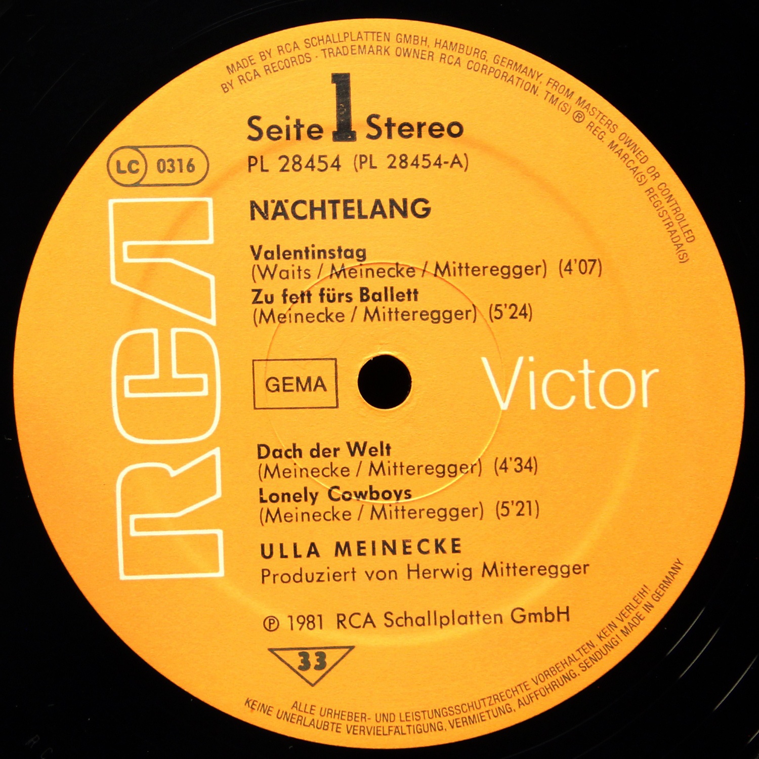 LP Ulla Meinecke — Nachtelang фото 2