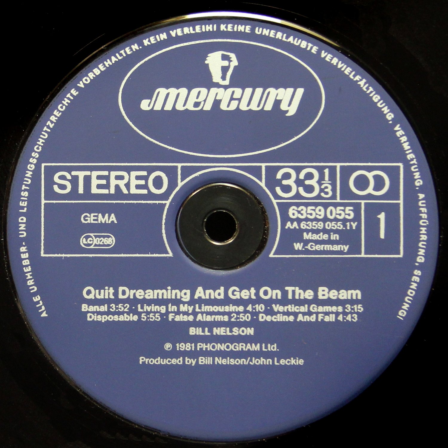 LP Bill Nelson — Quit Dreaming And Get On The Beam фото 2