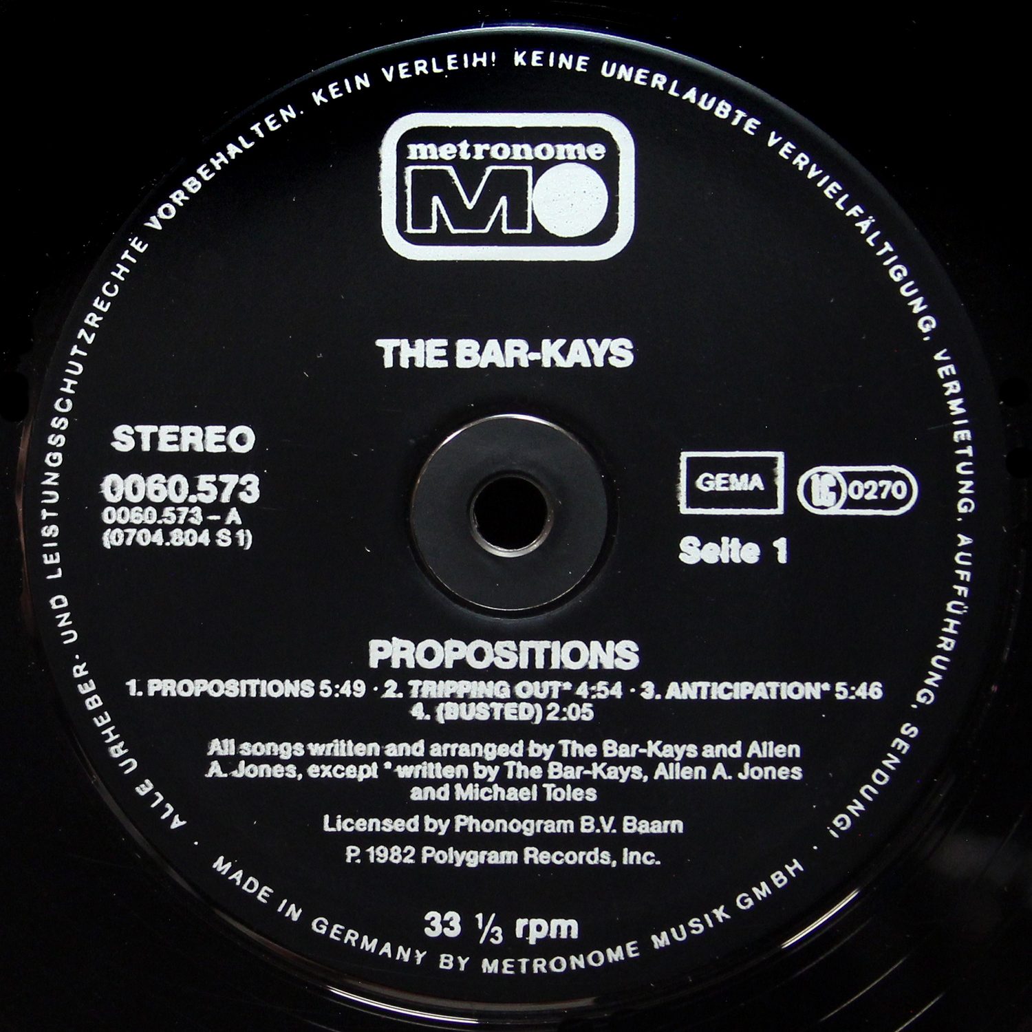 LP Bar-Kays — Propositions фото 3