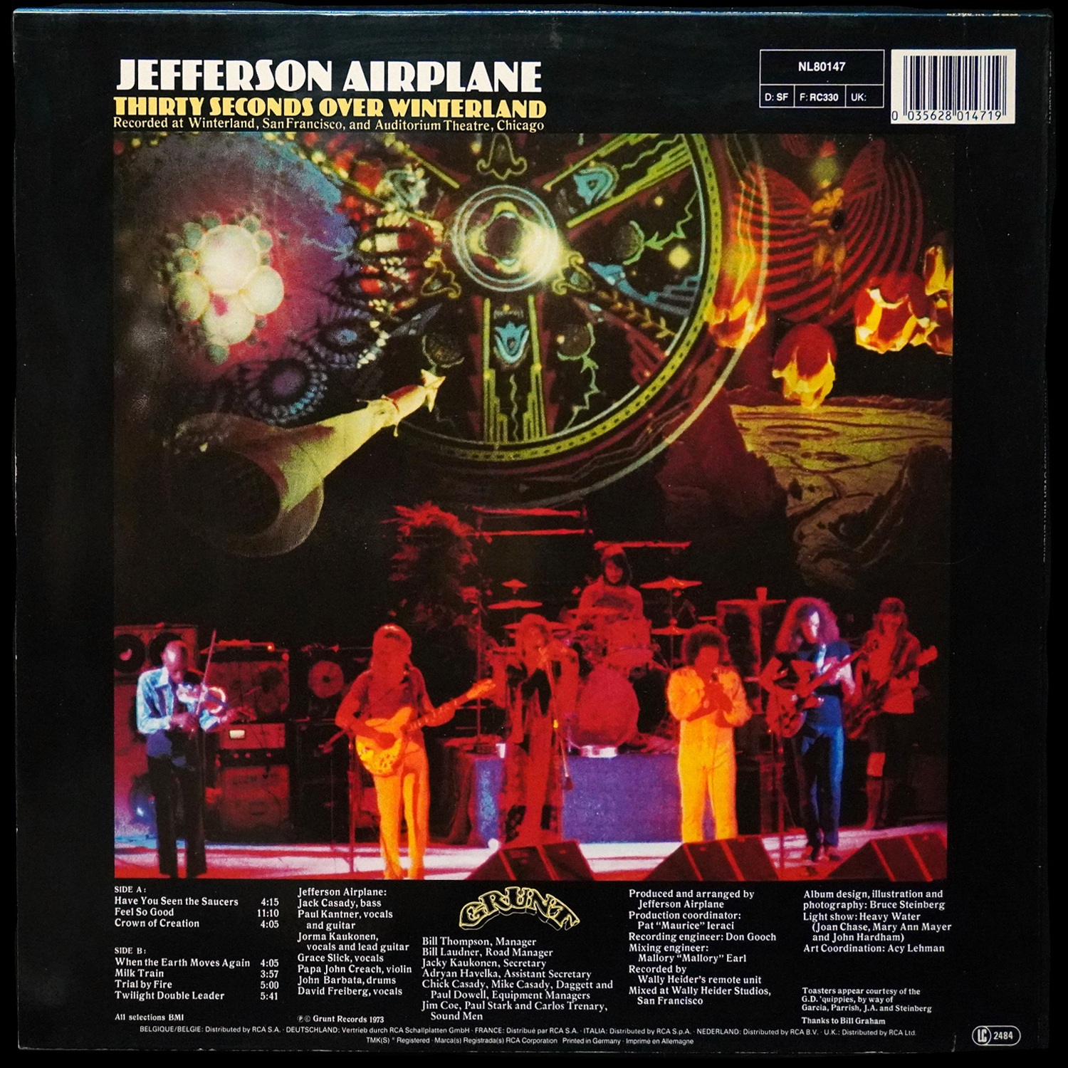 LP Jefferson Airplane — Thirty Seconds Over Winterland фото 2