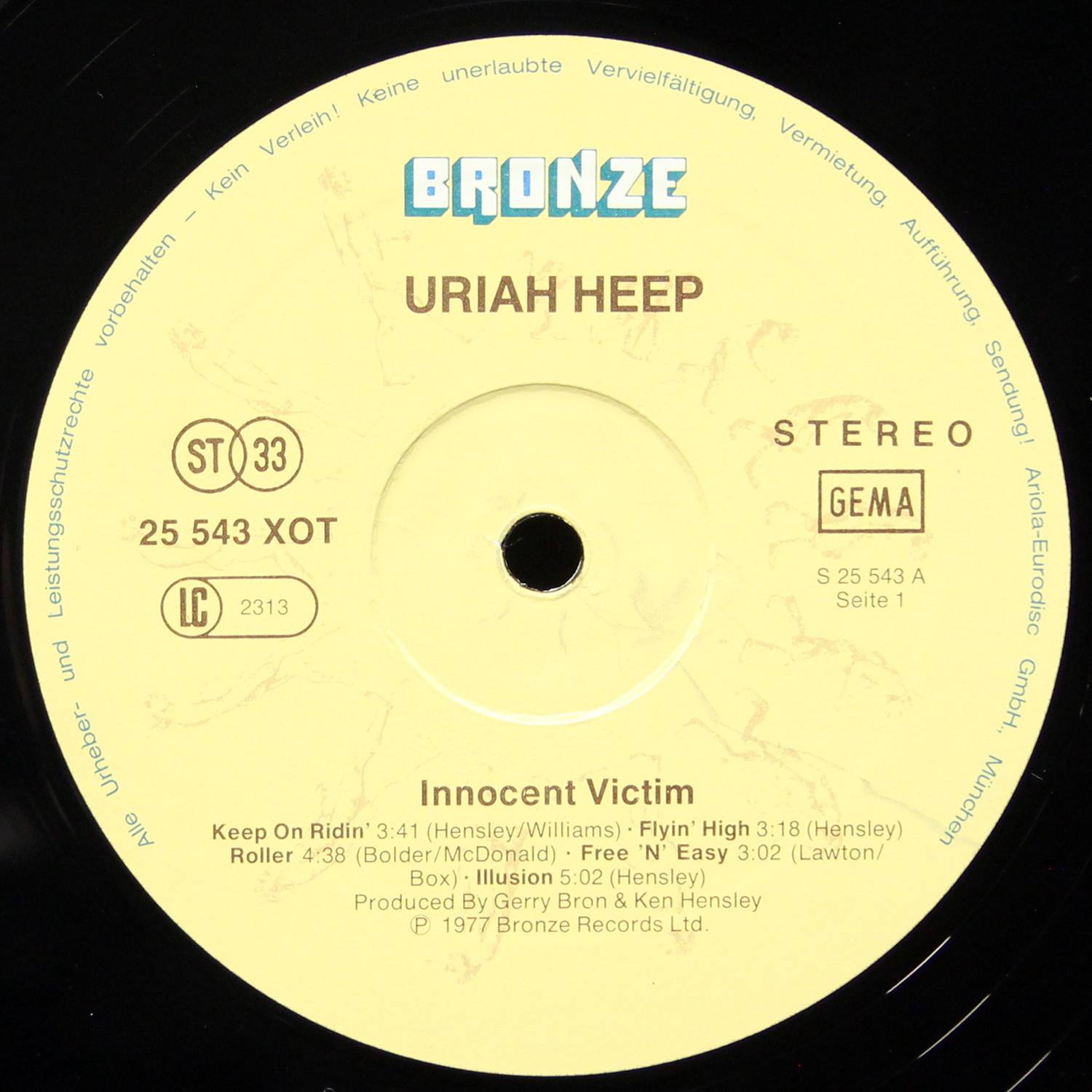 LP Uriah Heep — Innocent Victim фото 3