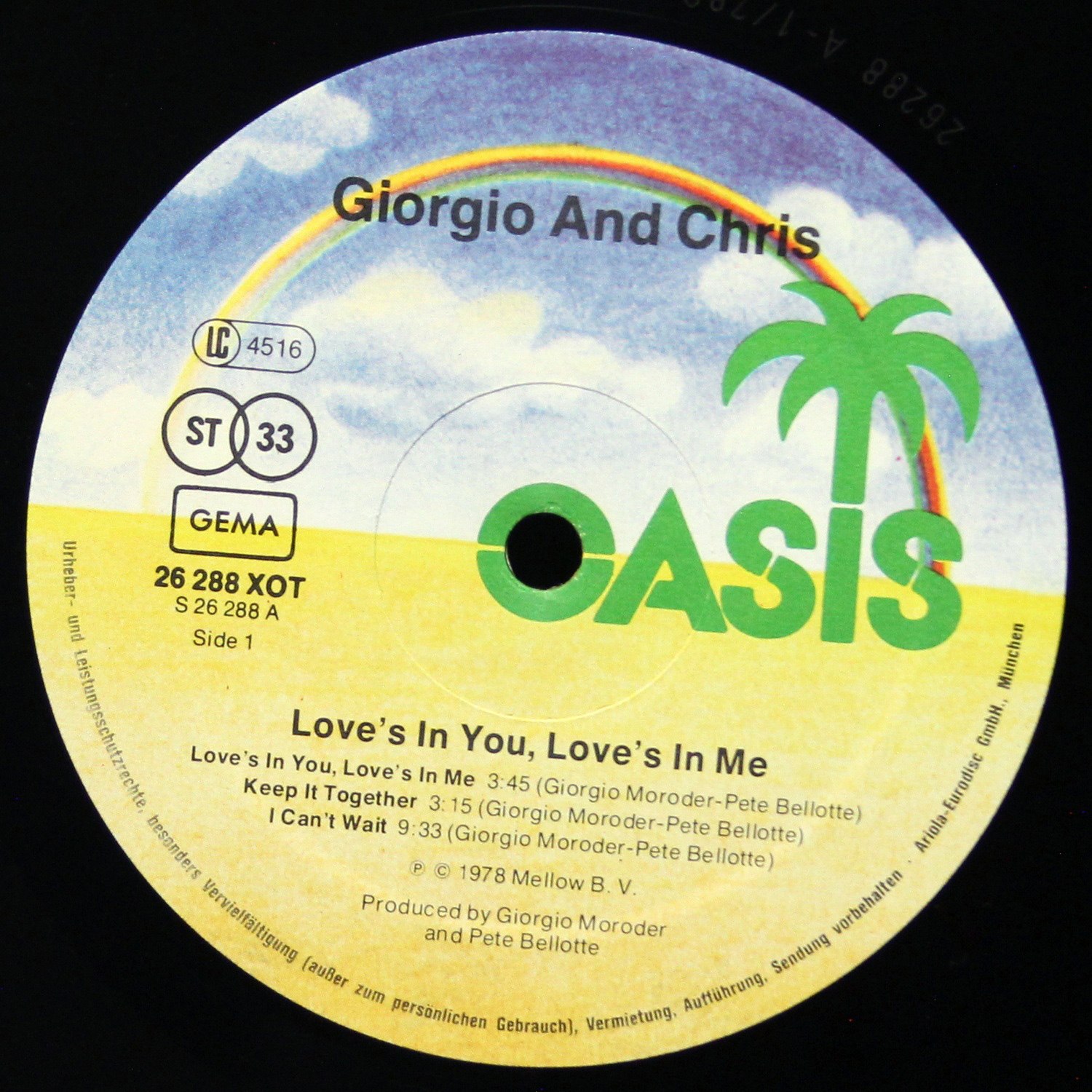 LP Giorgio And Chris — Love's In You, Love's In Me фото 2
