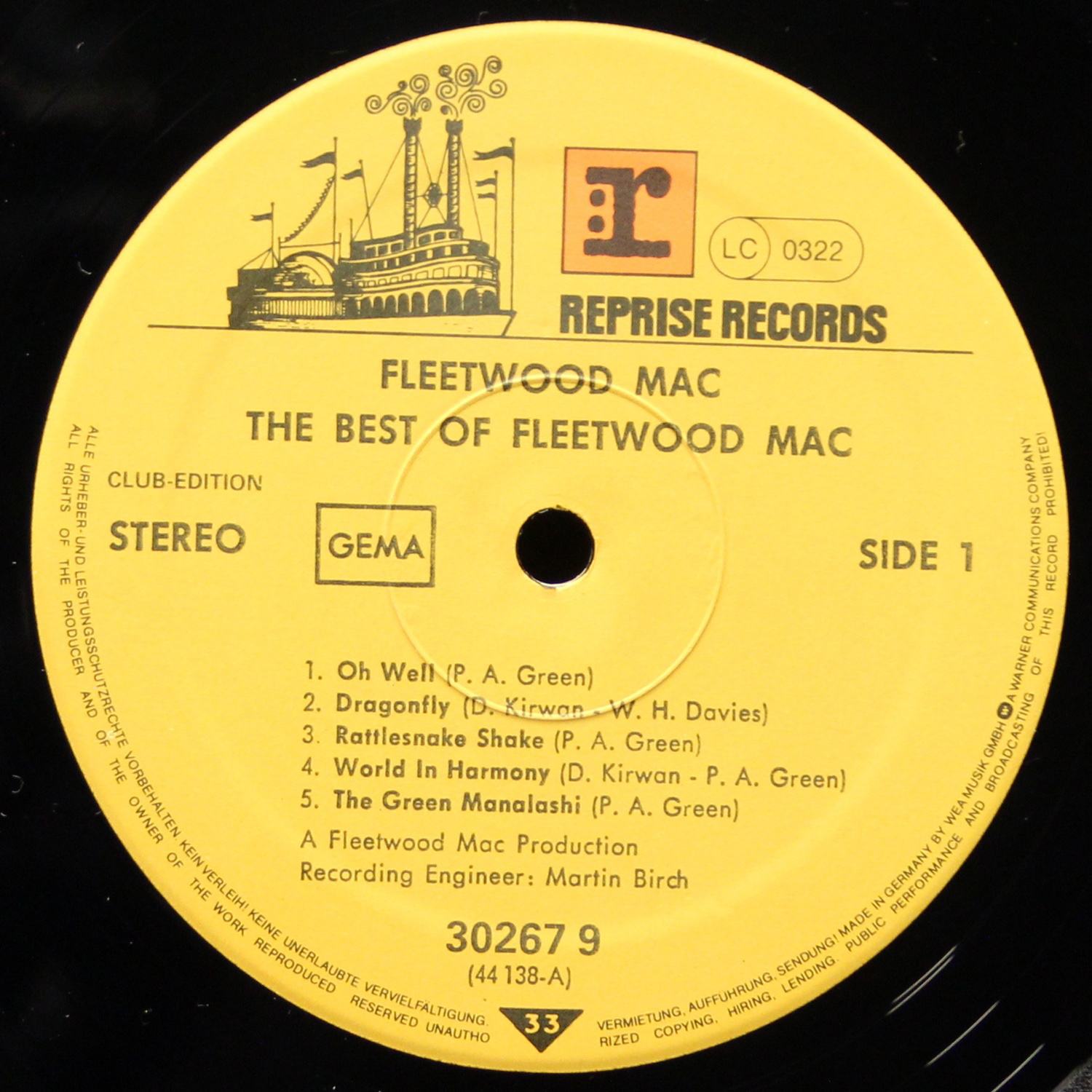 LP Fleetwood Mac — Best Of Fleetwood Mac (клубное издание) фото 3