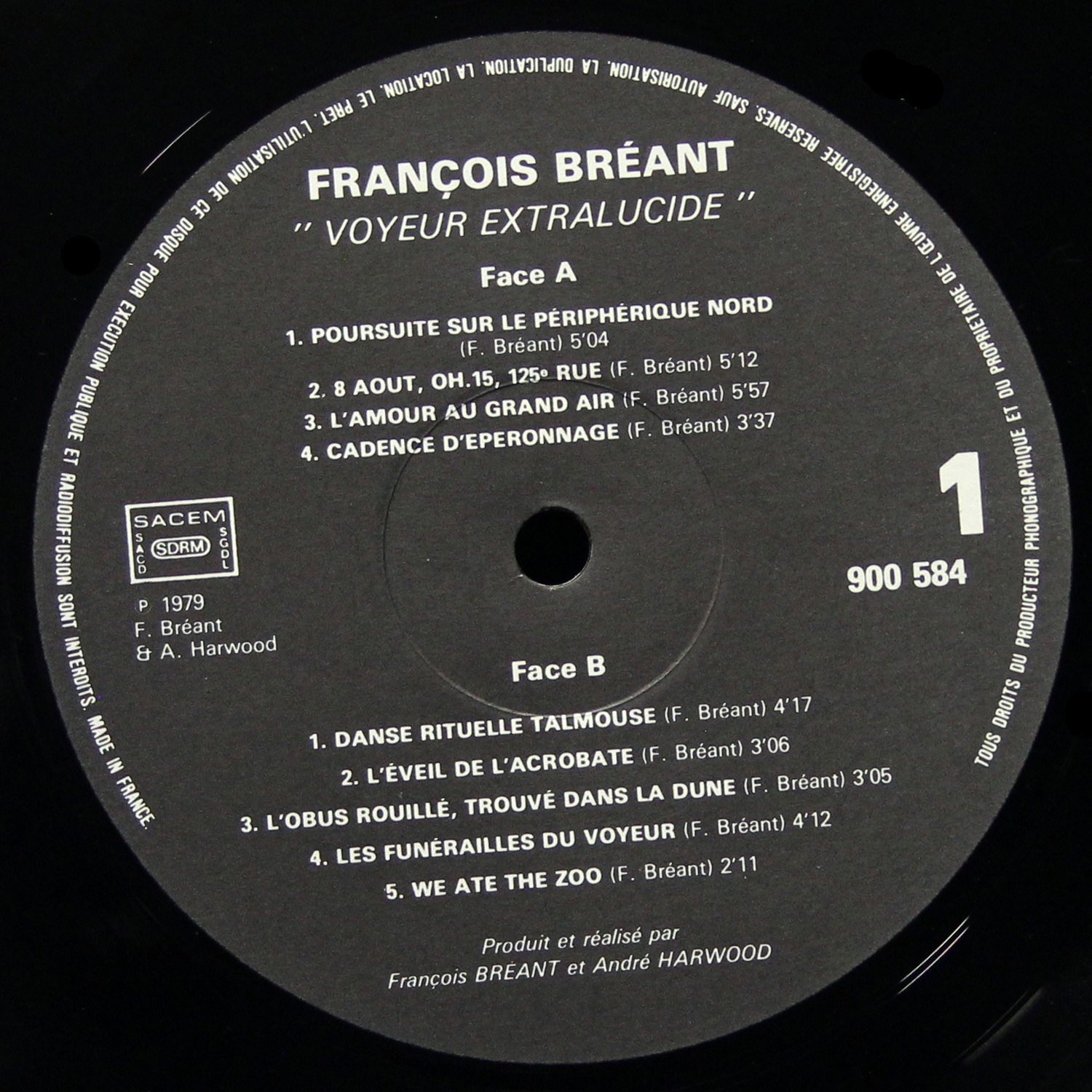 LP Francois Breant — Voyeur Extra - Lucide фото 3