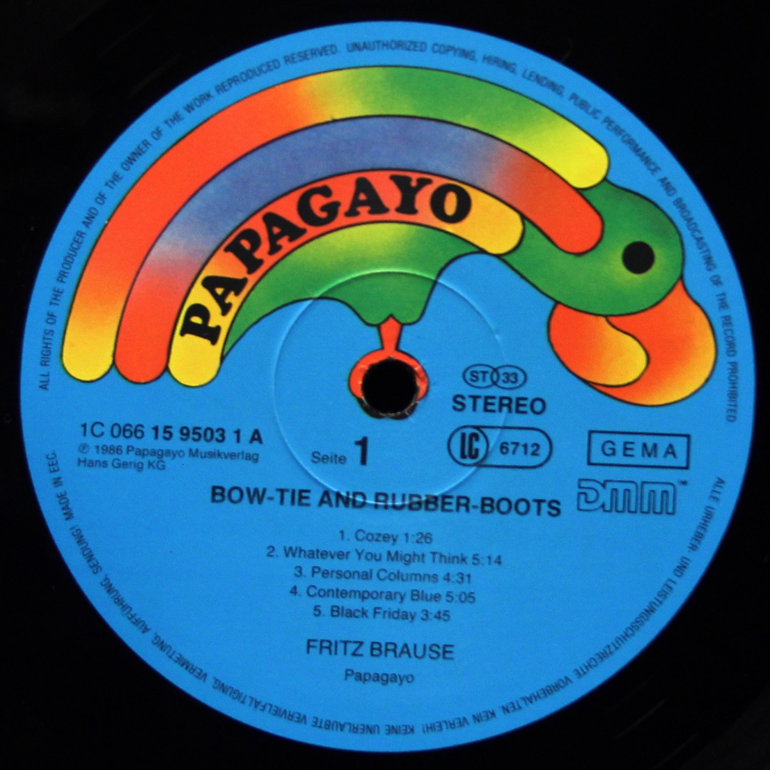 LP Fritz Brause — Bow-Tie And Rubber-Boots фото 2