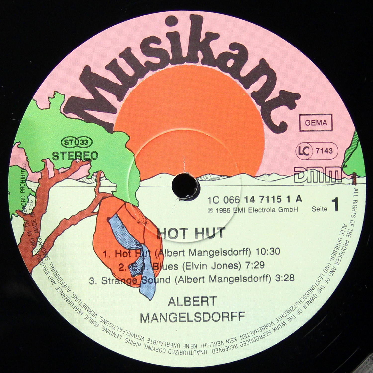 LP Albert Mangelsdorff — Hot Hut фото 3