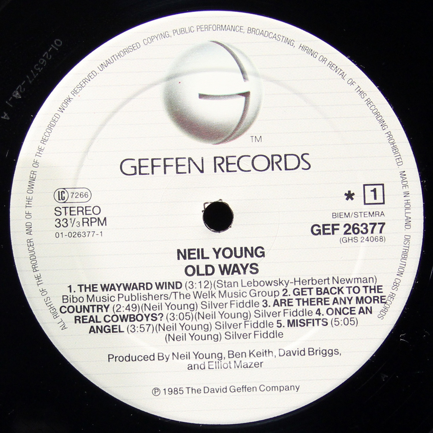 LP Neil Young — Old Ways фото 3