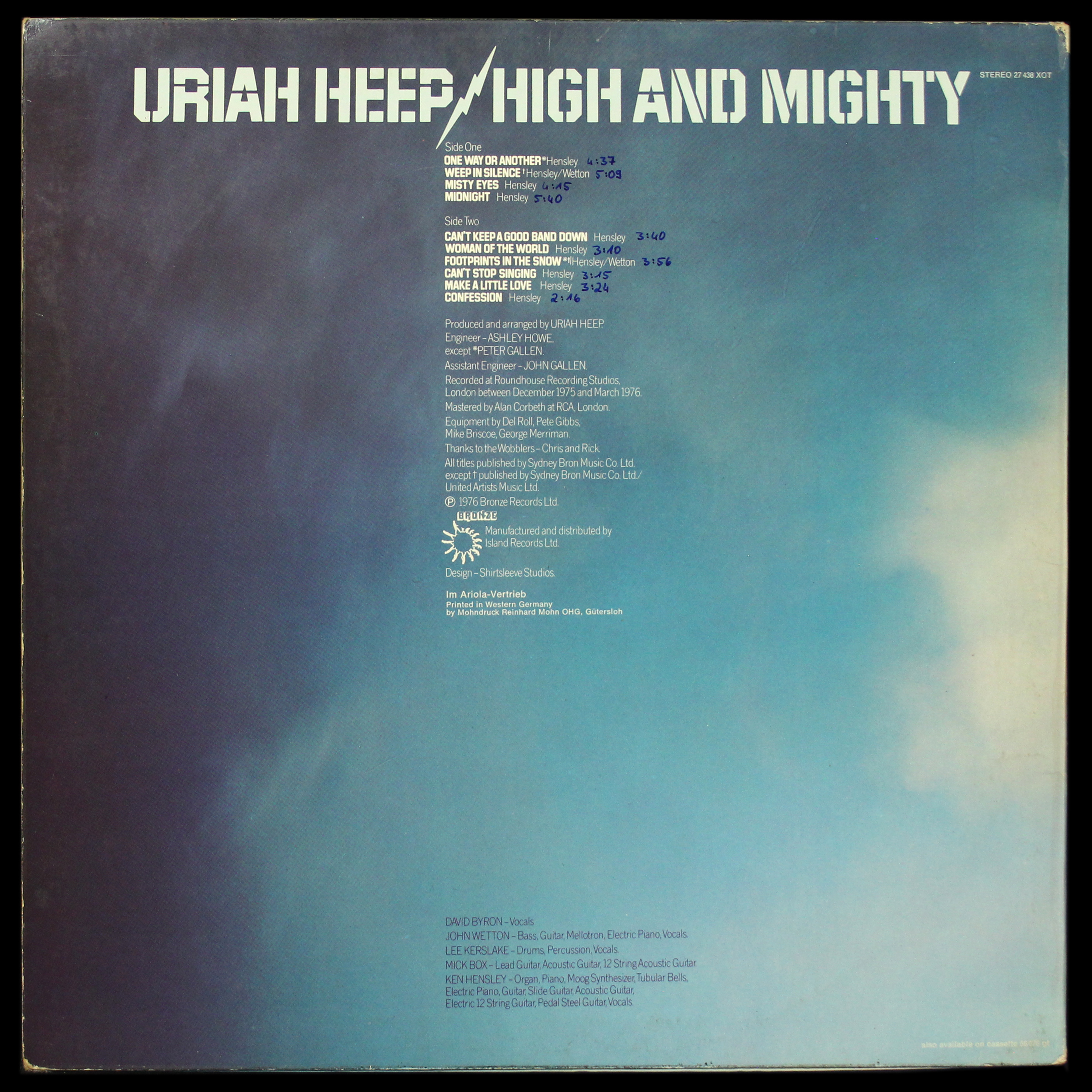 LP Uriah Heep — High And Mighty фото 2