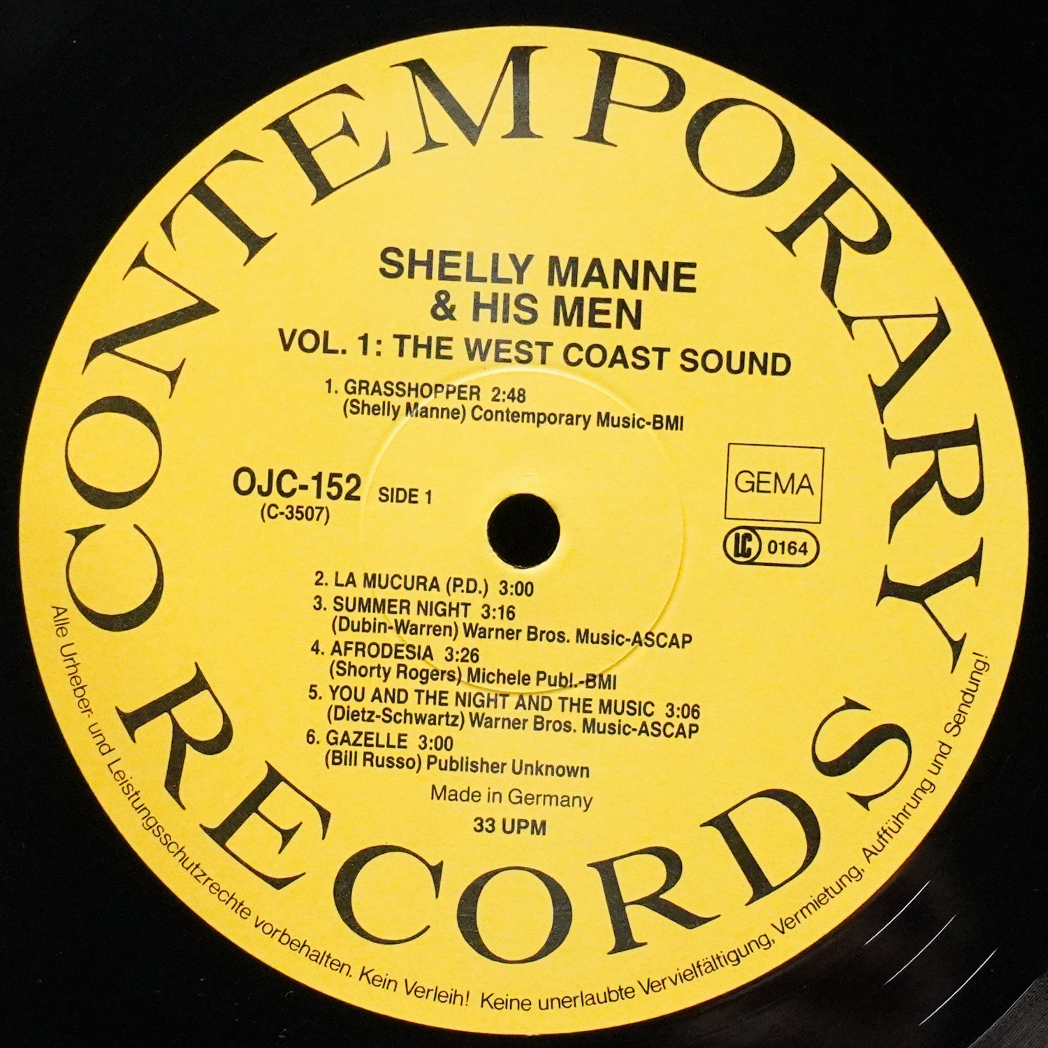 LP Shelly Manne & His Men — Vol. 1: The West Coast Sound фото 3