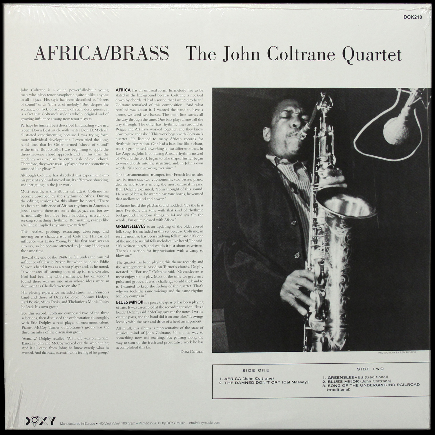 LP John Coltrane Quartet — Africa / Brass фото 2