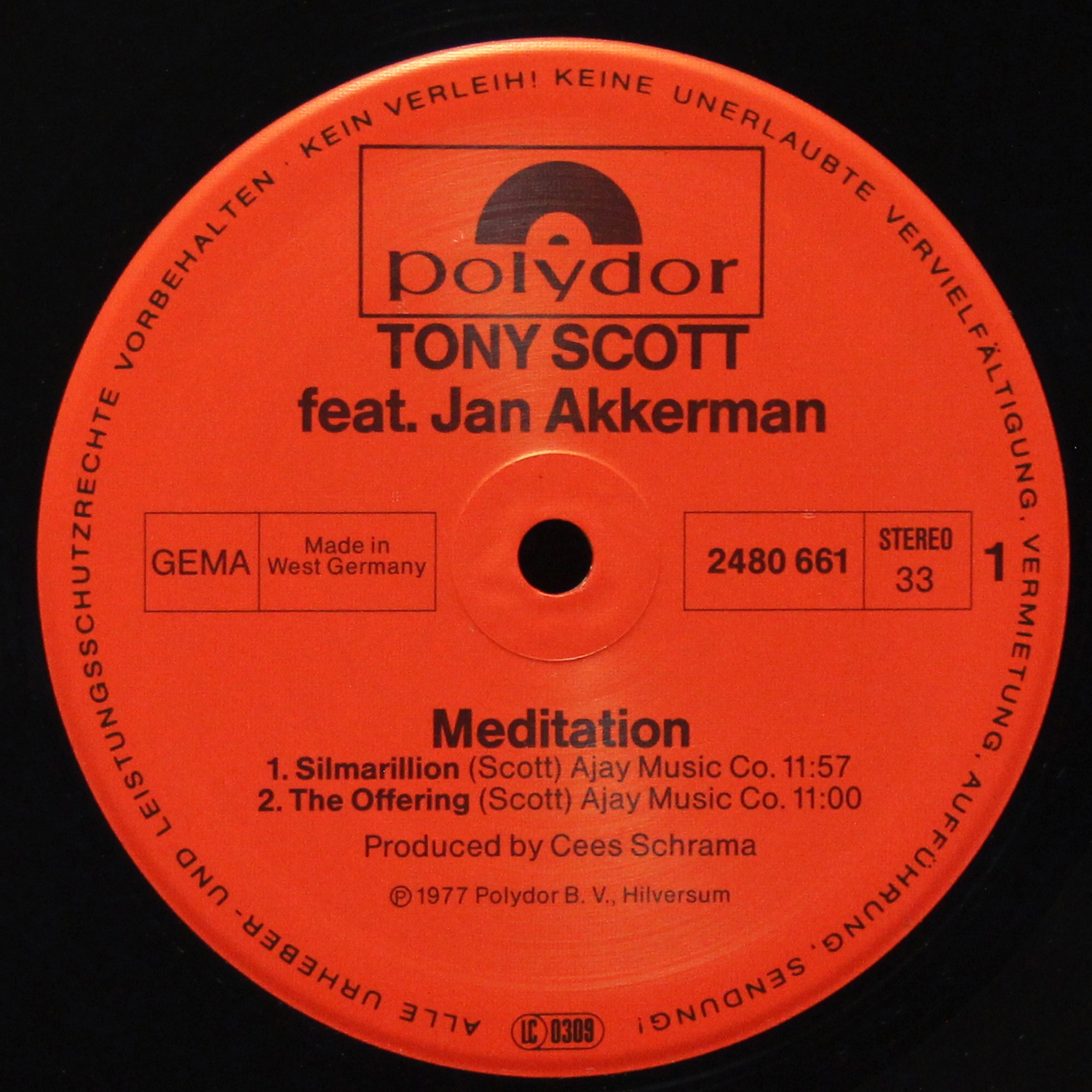 LP Tony Scott — Meditation фото 2