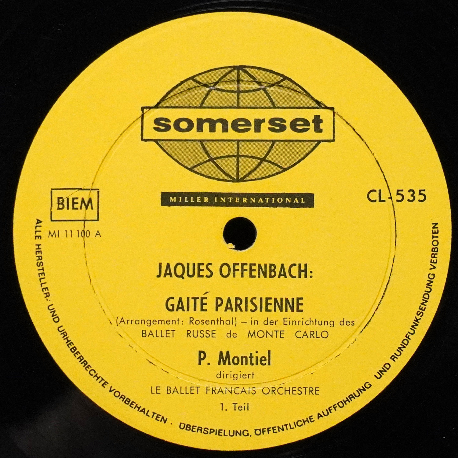 LP Pierre Montiel — Offenbach: Gaite Parisienne фото 2
