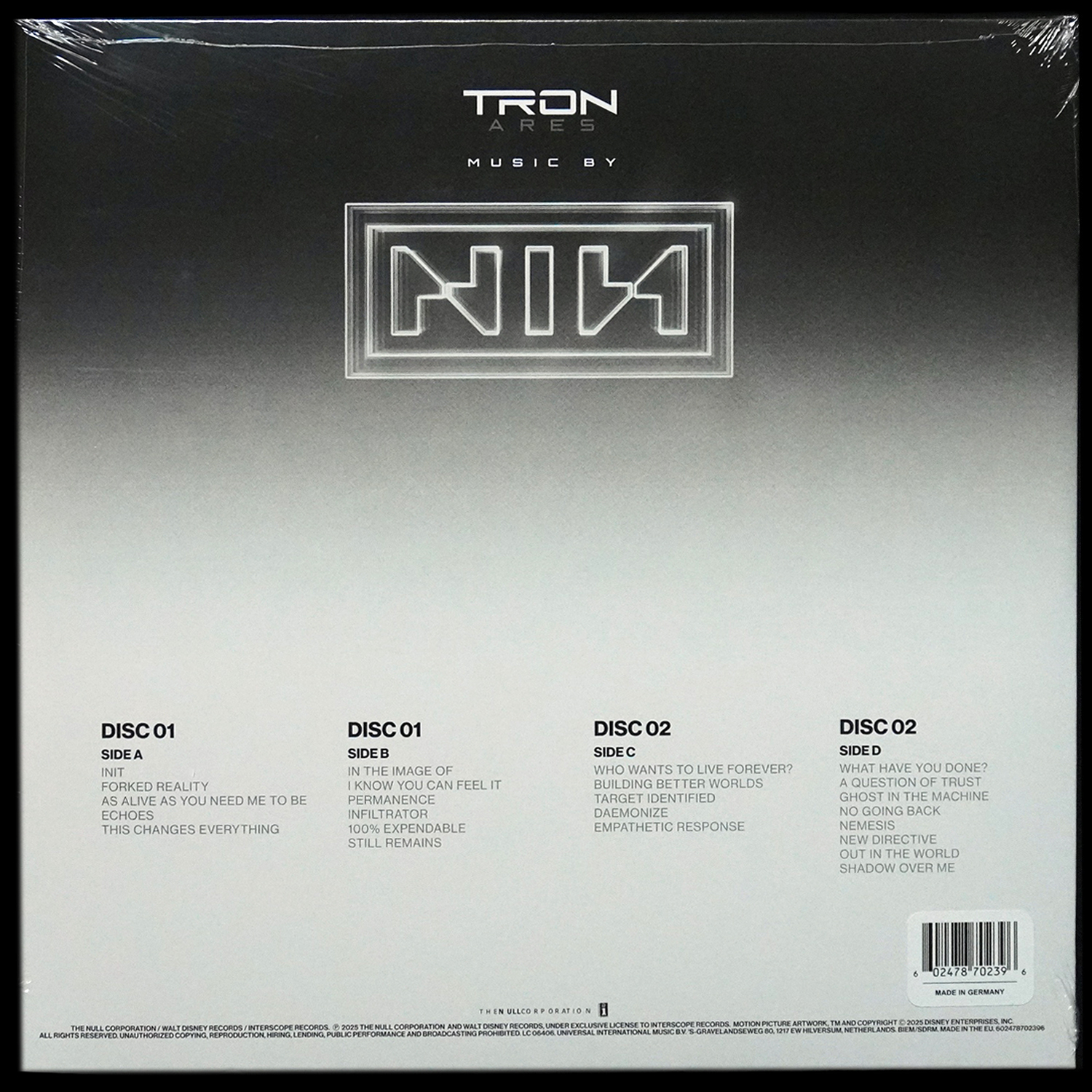 LP Nine Inch Nails — Tron: Ares (Original Motion Picture Soundtrack) (2LP,  цветной винил) фото 2