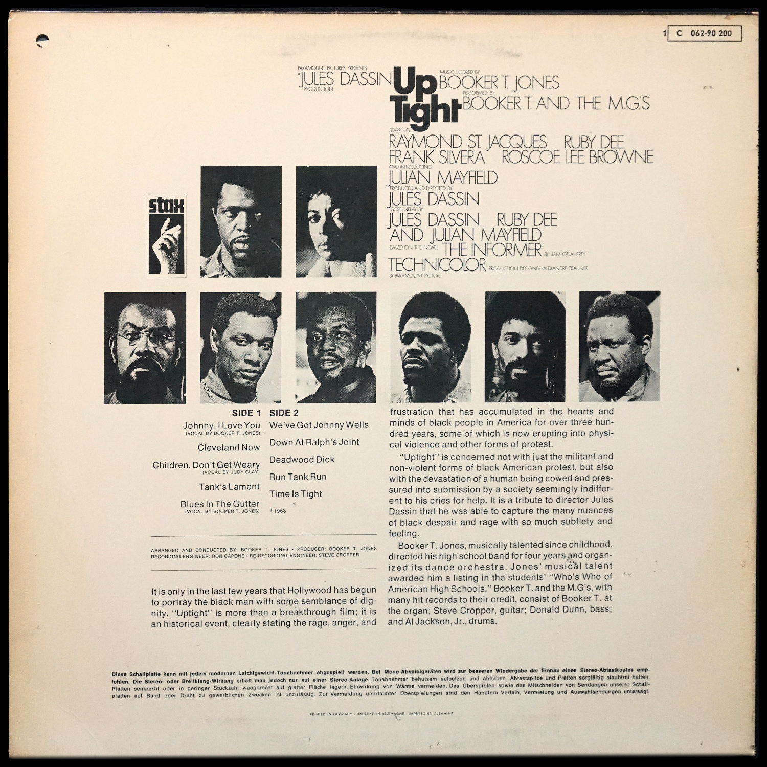 LP Booker T & The MG's — Up Tight фото 2