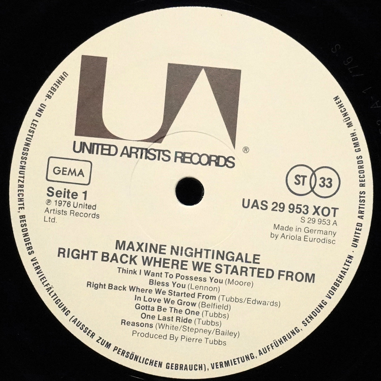 LP Maxine Nightingale — Right Back Where We Started From фото 2