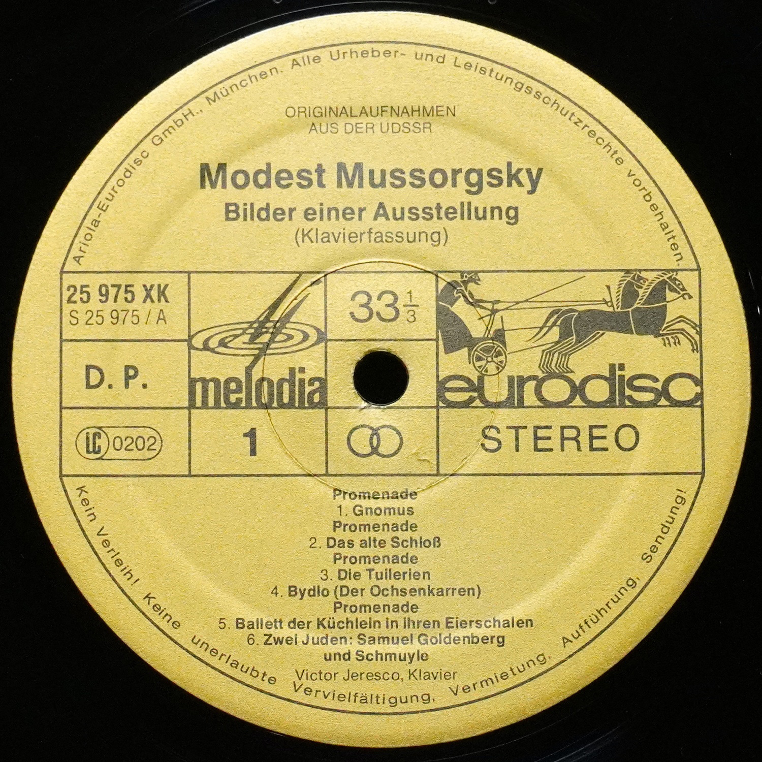 LP Victor Jeresco — Pictures At An Exhibition (3LP) фото 3