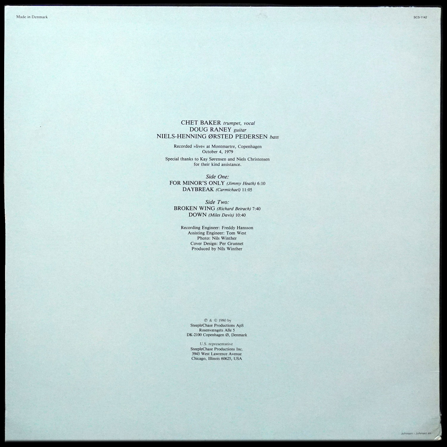 LP Chet Baker Trio — Daybreak фото 2