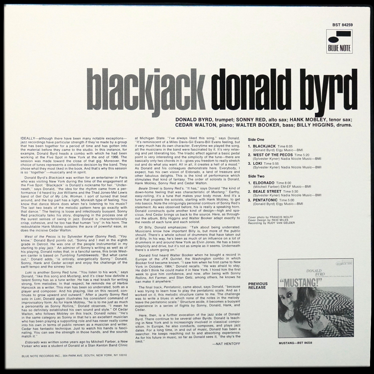LP Donald Byrd — Blackjack фото 2