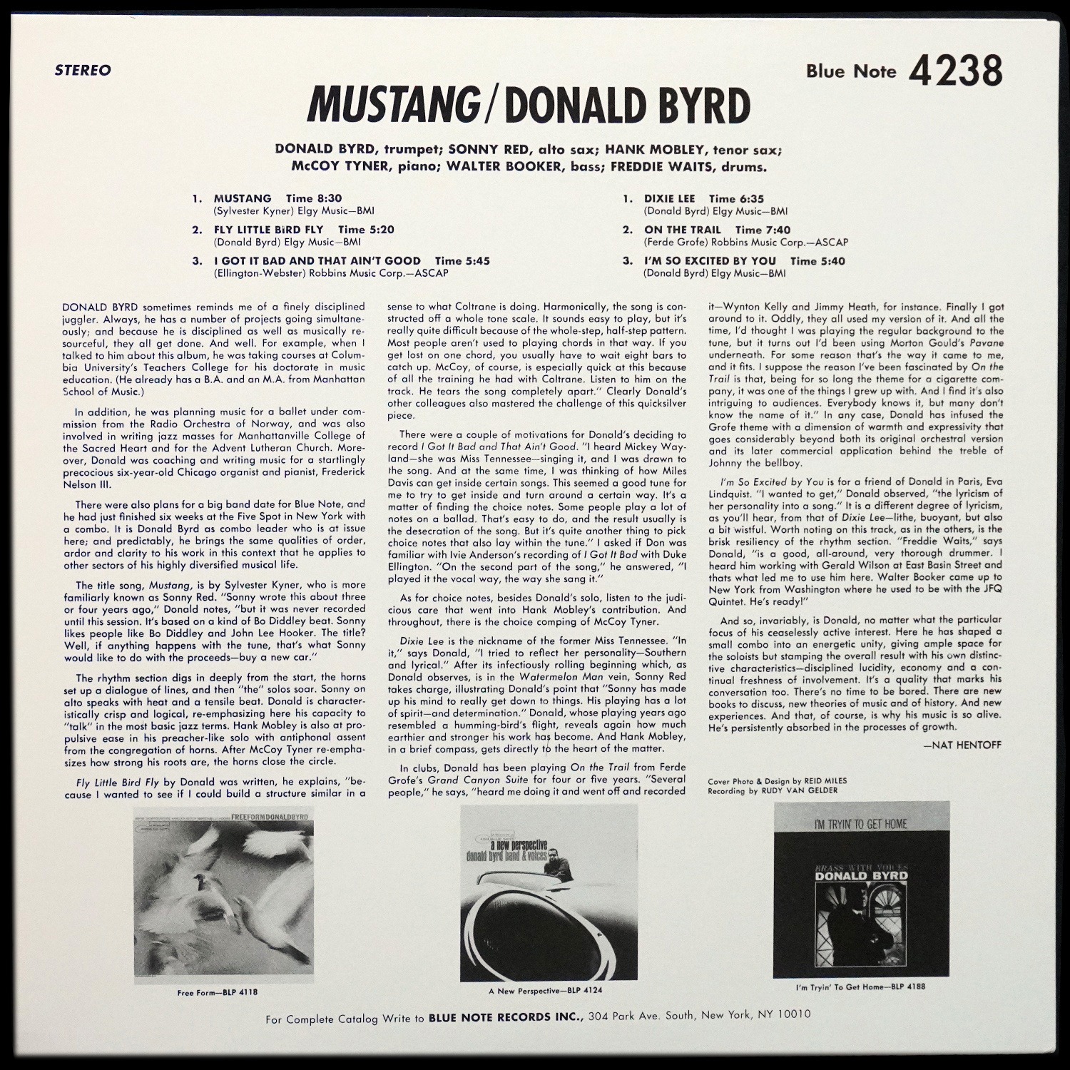 LP Donald Byrd — Mustang! фото 2