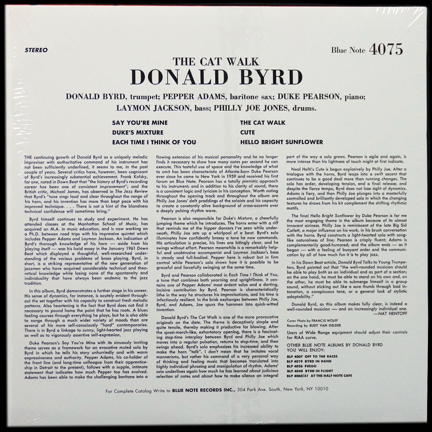 LP Donald Byrd — Cat Walk фото 2