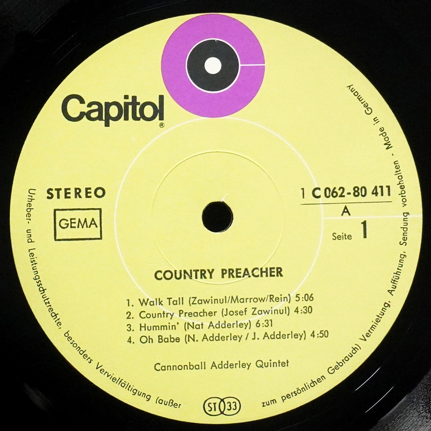LP Cannonball Adderley Quintet — Country Preacher фото 3