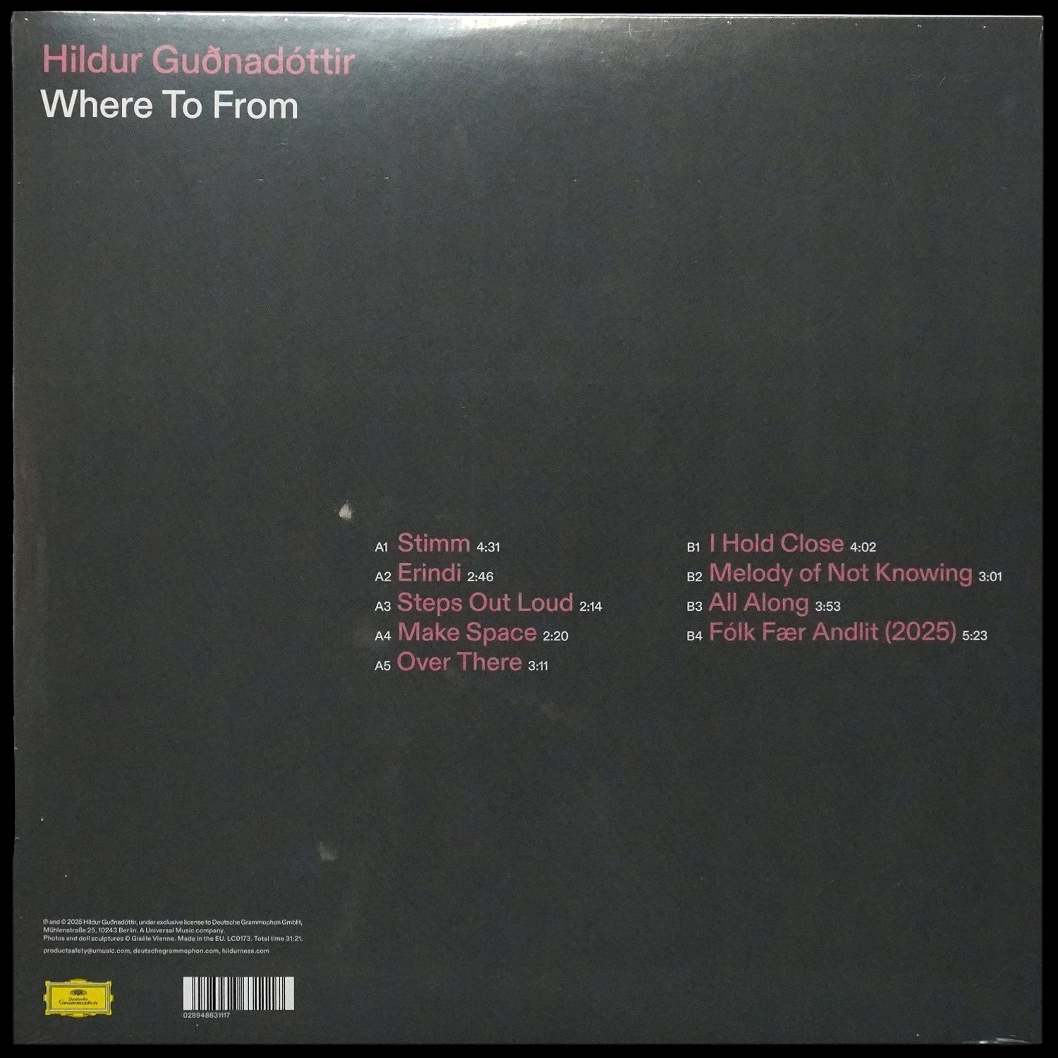 LP Hildur Gudnadottir — Where To From (цветной винил) фото 2